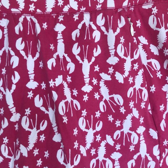 T by Talbots Skort Women M Pink Lobster Print PullOn Skirt W/ Shorts Golf Tennis - Picture 3 of 12